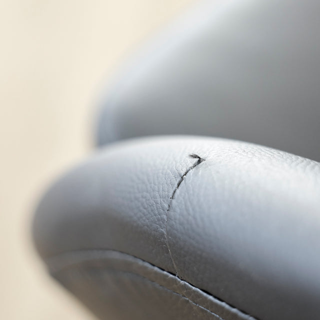 Ensemble de 2 chaises de salle à manger en cuir végane noir - Madison