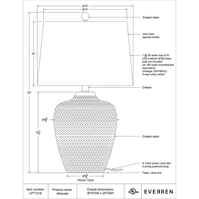 Lampe de table Albacete