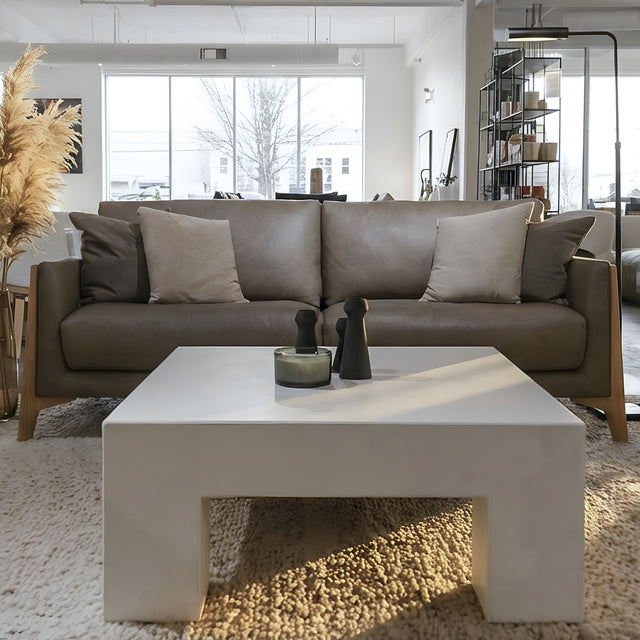 Canapé Aidan en cuir morille