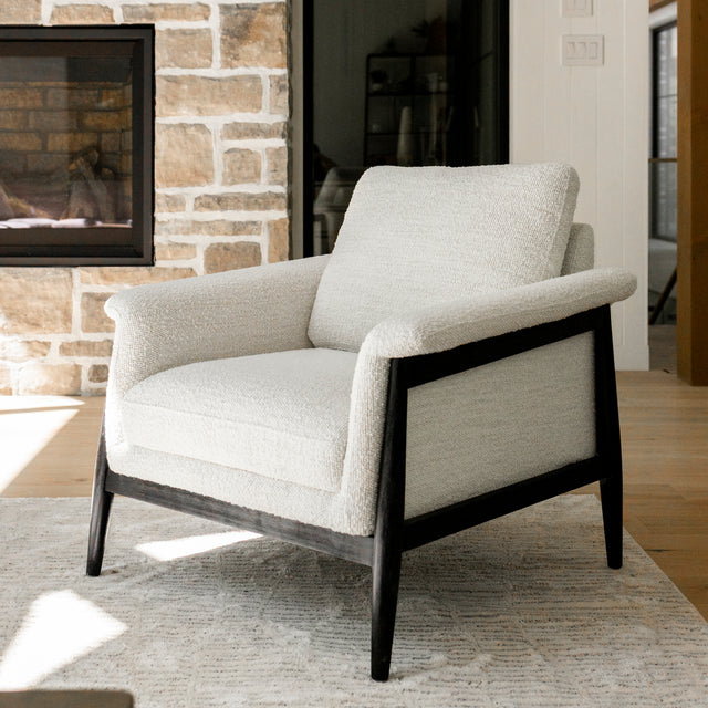 Fauteuil en tissu bouclé - Arnold