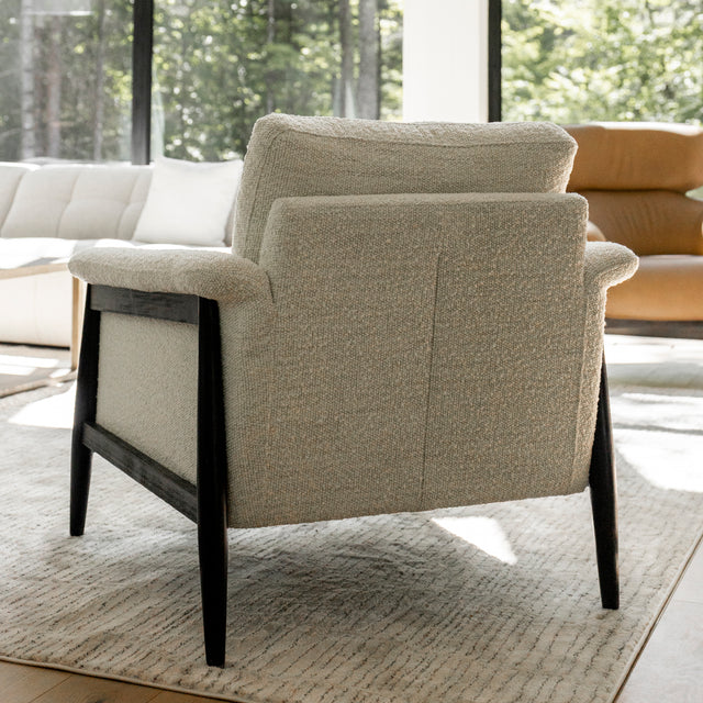 Boucle fabric armchair - Arnold