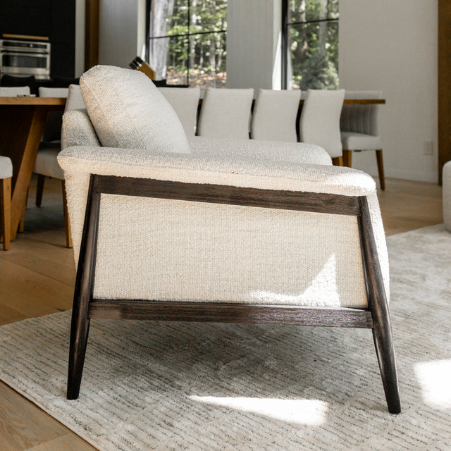 Boucle fabric armchair - Arnold