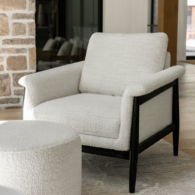 Fauteuil en tissu bouclé - Arnold