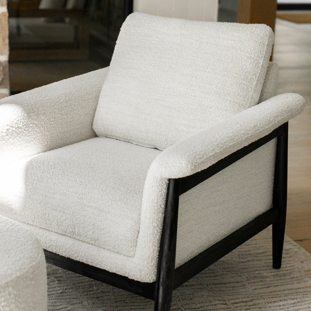 Boucle fabric armchair - Arnold