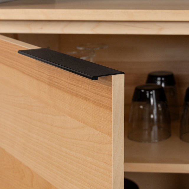 Buffet en béton ciment et merisier naturel - Anabel