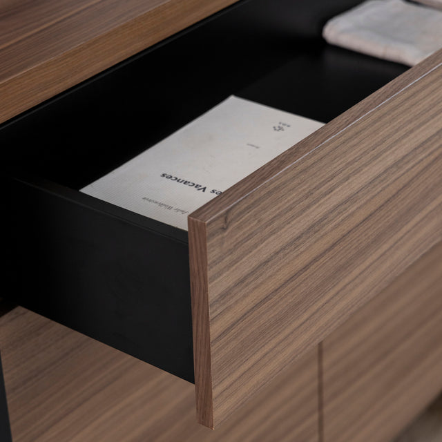 Buffet en noyer naturel - Augusta