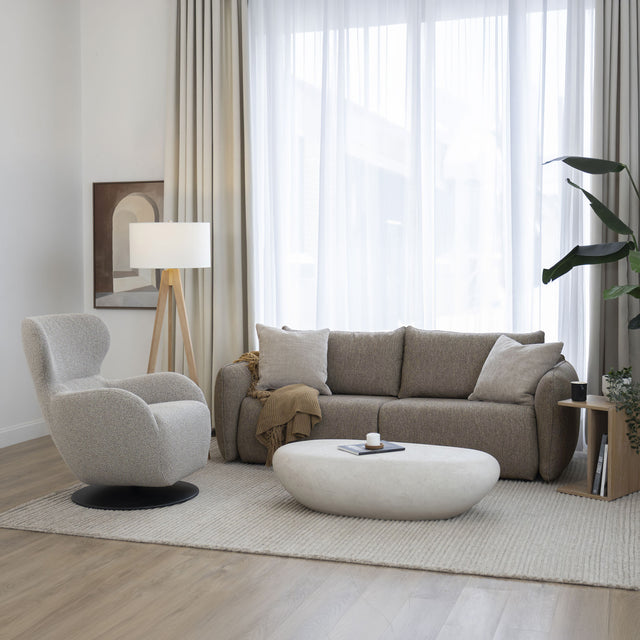 Canapé Davis en tissu macadame