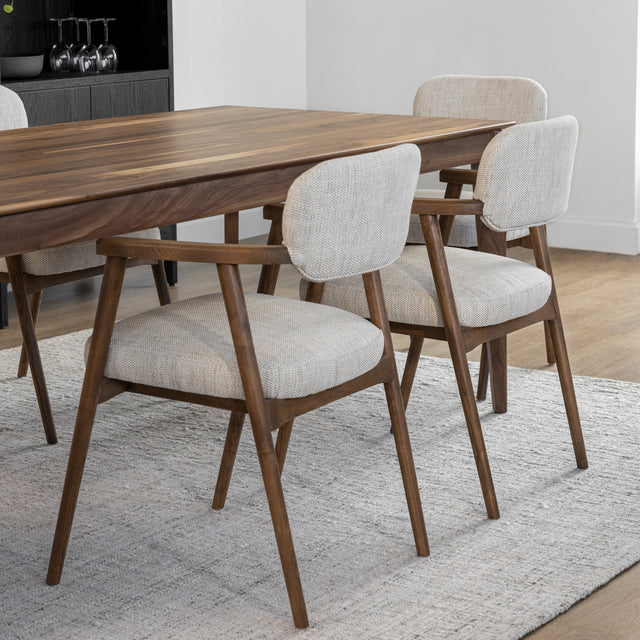 Oat fabric dining chair - Bradley