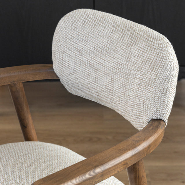 Oat fabric dining chair - Bradley