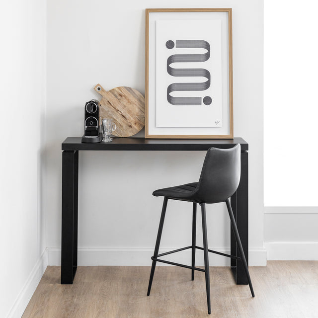 Table console en béton noir - Vérona