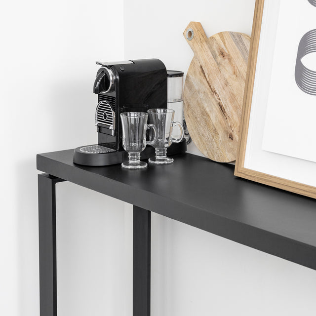Table console en béton noir - Vérona