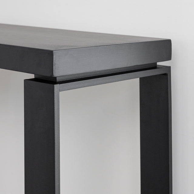 Table console en béton noir - Vérona