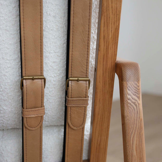 Lucien Cream Bouclé Fabric Armchair