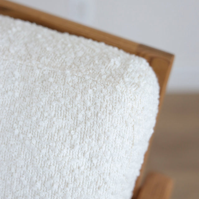 Lucien Cream Bouclé Fabric Armchair