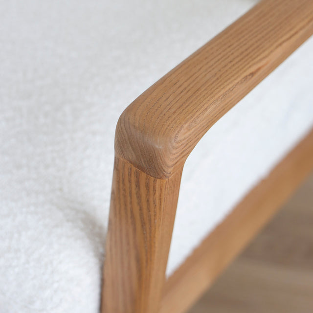 Lucien Cream Bouclé Fabric Armchair