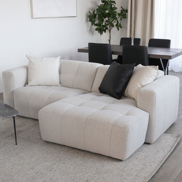 Emma modular in pale greige fabric