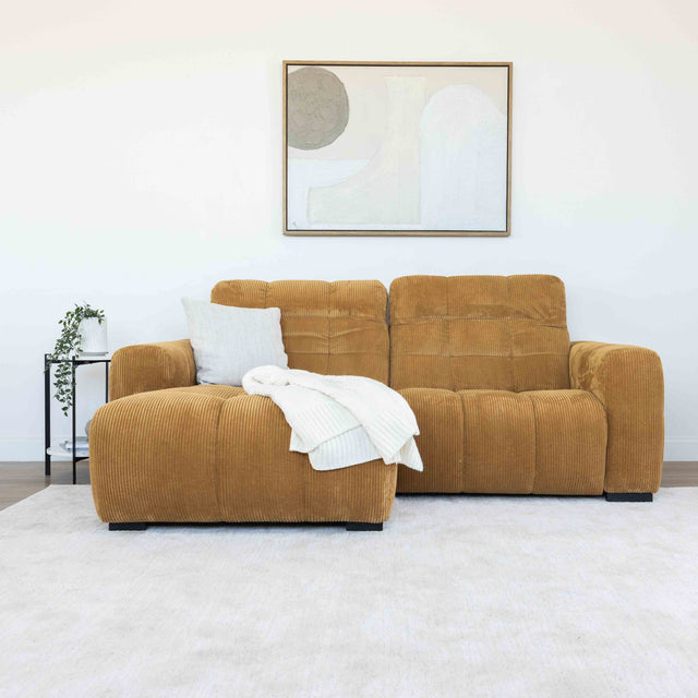 Sectionnel inclinable Esther en velours