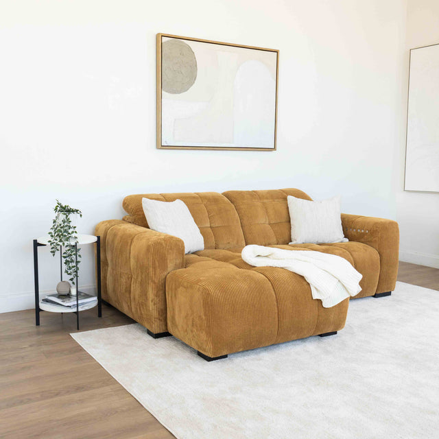 Sectionnel inclinable Esther en velours