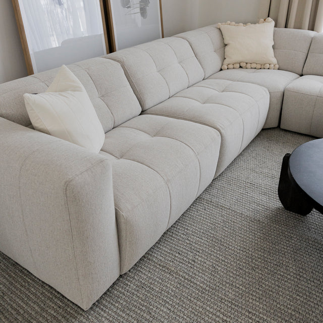 Emma modular in pale greige fabric