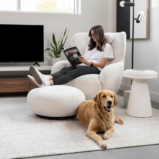 Fauteuil Winston Zéro Gravité en velours côtelé