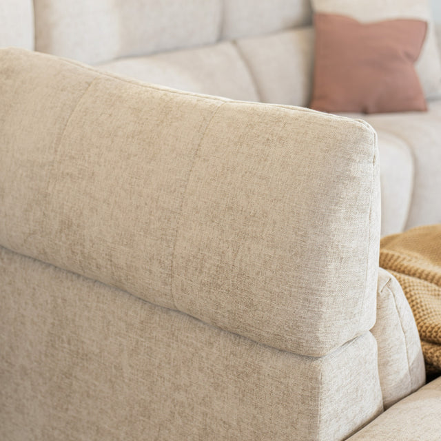 Sectionnel Gaspard en tissu sable fin