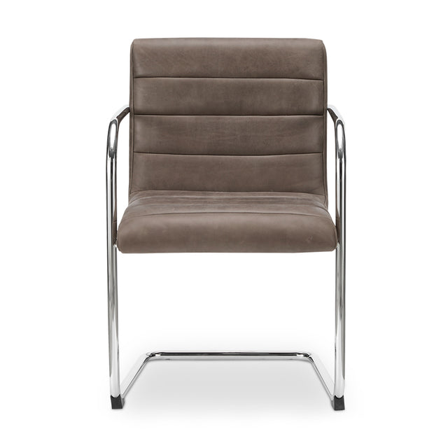 Chocolate vegan leather dining chair - Giorgio