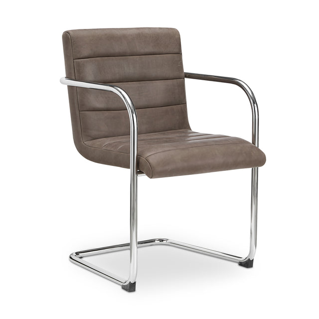 Chocolate vegan leather dining chair - Giorgio