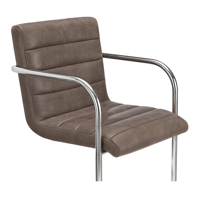 Chocolate vegan leather dining chair - Giorgio