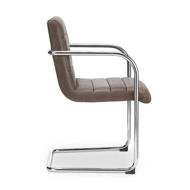 Chaise de cuisine en cuir végane chocolat - Giorgio