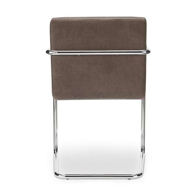 Chocolate vegan leather dining chair - Giorgio
