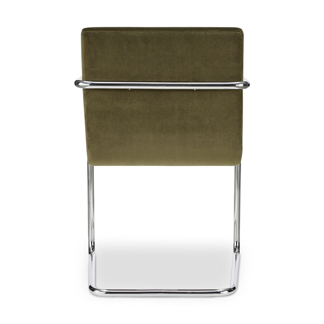 Olive green fiber dining chair - Giorgio