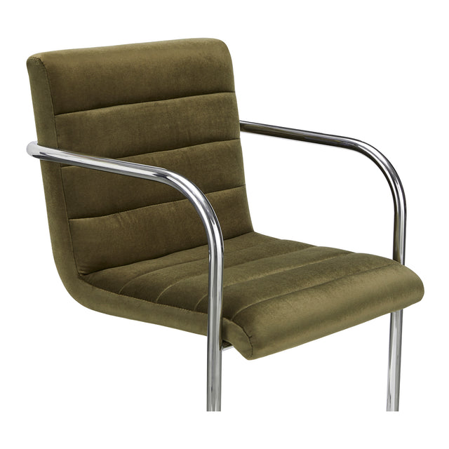 Olive green fiber dining chair - Giorgio