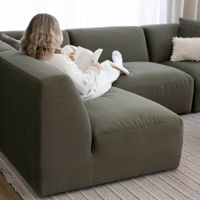 Modulaire Maverick en tissu vert feutré