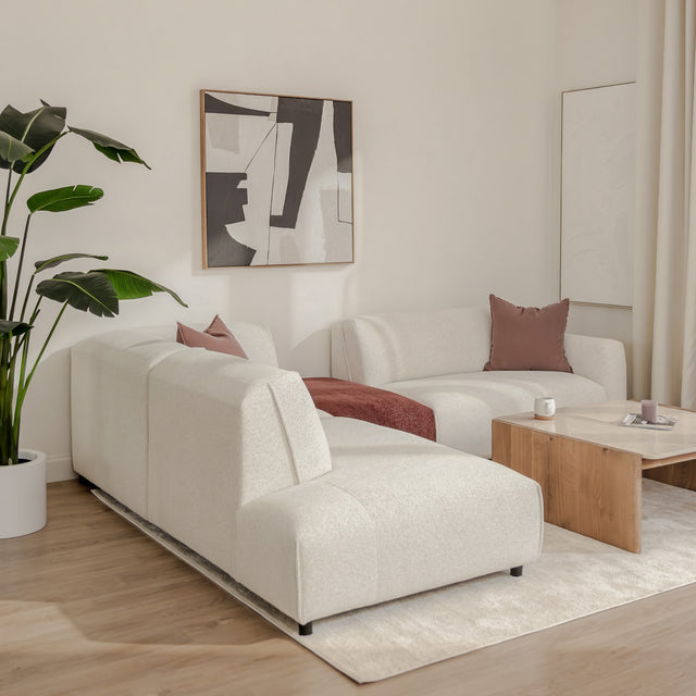 Modulaire Milo en tissu crème et bordeaux