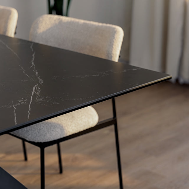 Black ceramic kitchen table - Portneuf