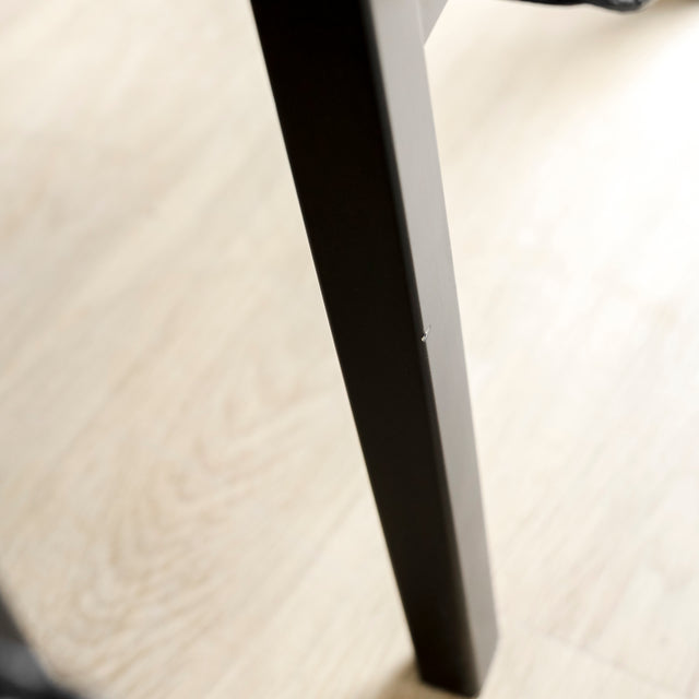 Set of 4 black vegan leather dining chairs - Panama