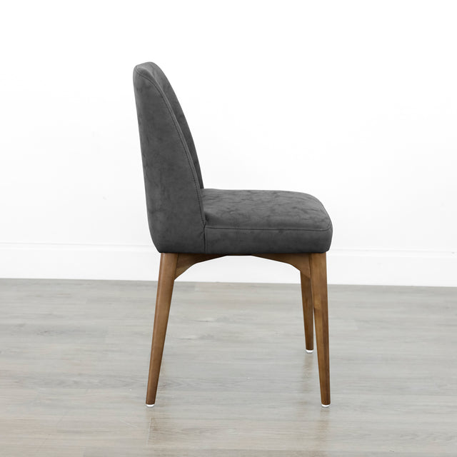 Chaise de cuisine en cuir végane noir - Odile