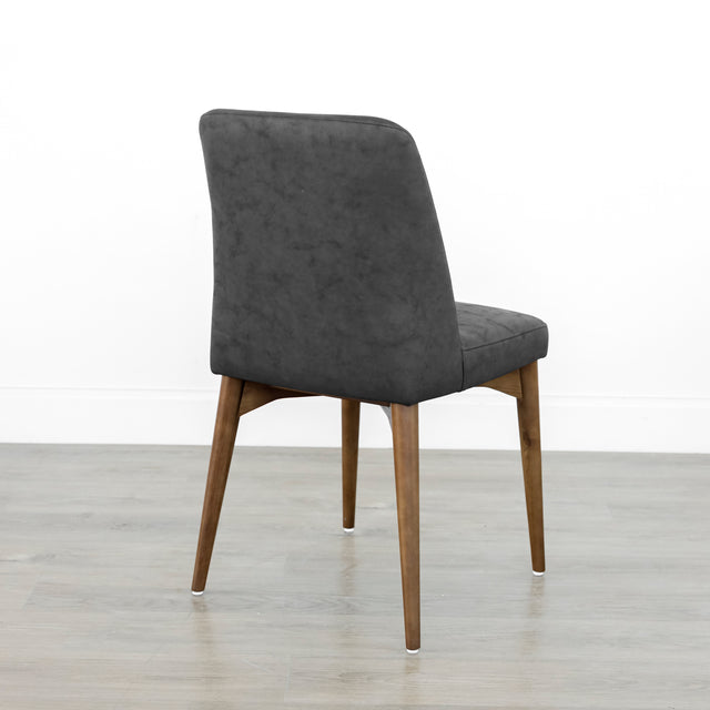 Black vegan leather dining chair - Odile