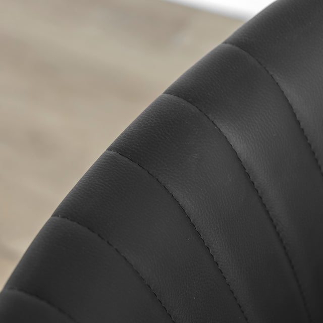 Chaise de cuisine en cuir végane noir - Mcgill