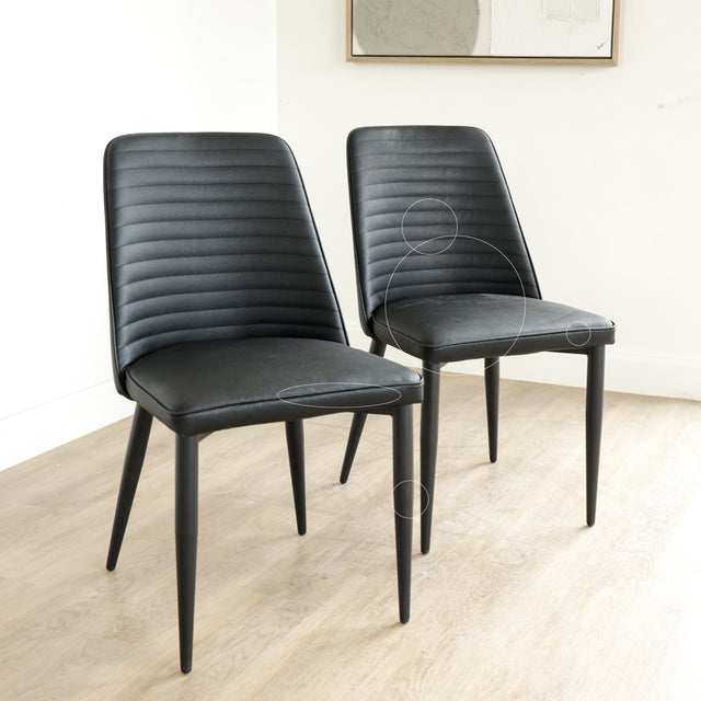 Ensemble de 2 chaises de salle à manger - Alice