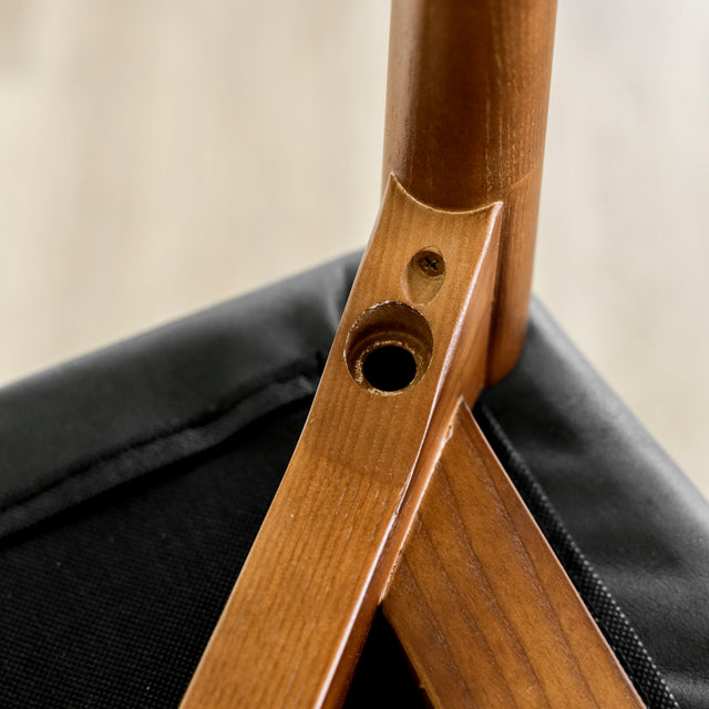 Ensemble de 2 chaises de cuisine en cuir végane noir - Odile