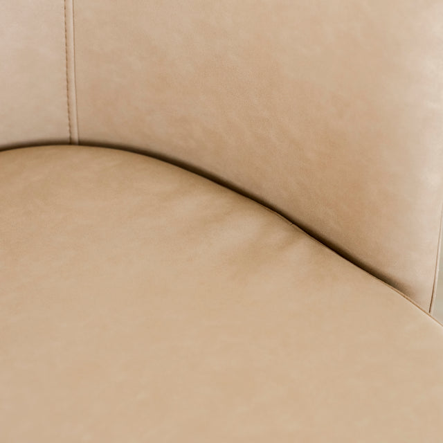 Chaise de cuisine en cuir végane tan - Oscar