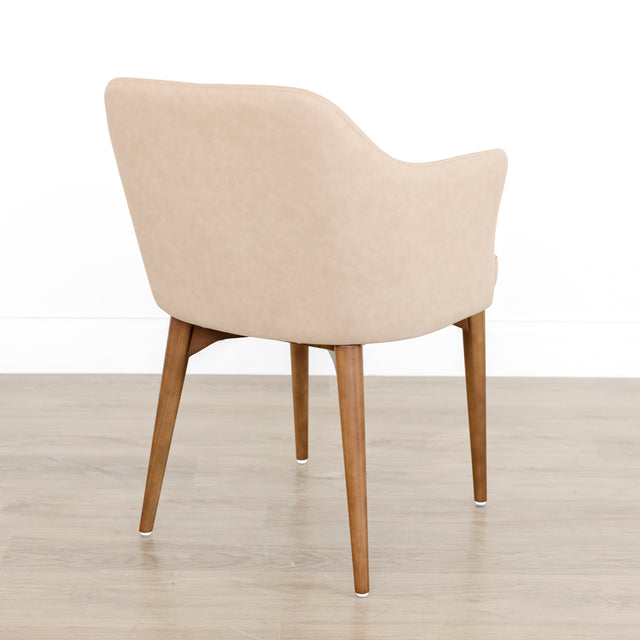 Chaise de cuisine en cuir végane tan - Oscar