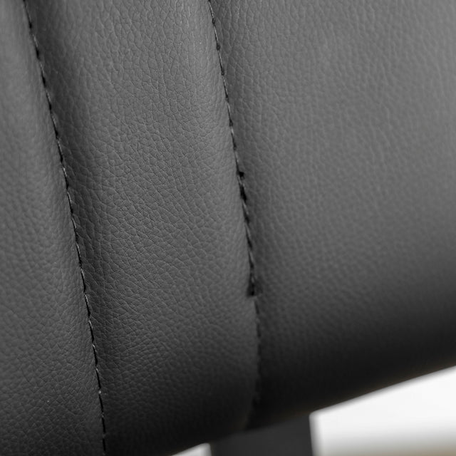 Ensemble de 2 chaises de cuisine en cuir végane noir - Mcgill