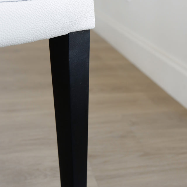 Dining chair in cream vegan leather - Sinatra