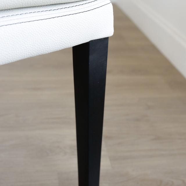 Dining chair in cream vegan leather - Sinatra