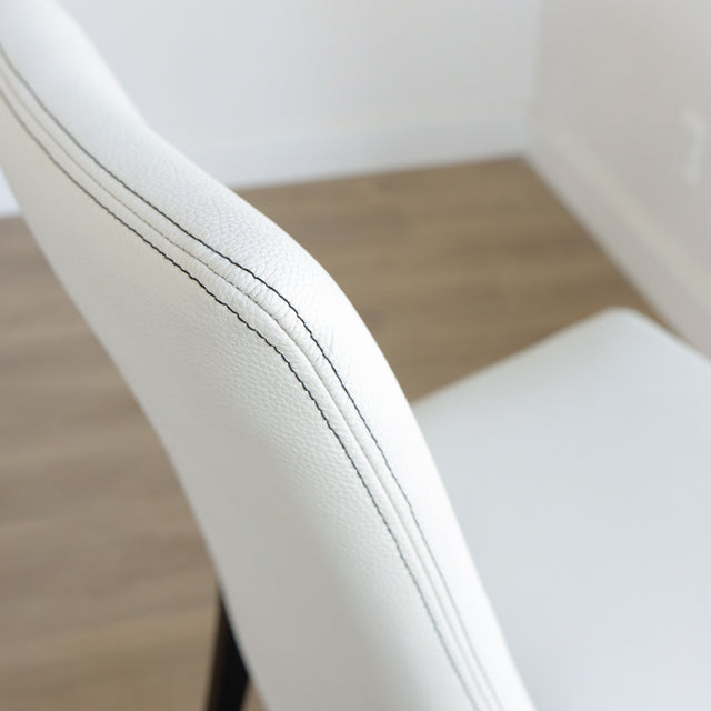 Dining chair in cream vegan leather - Sinatra
