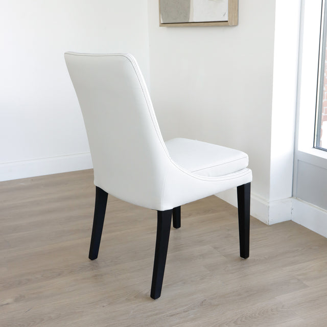 Dining chair in cream vegan leather - Sinatra