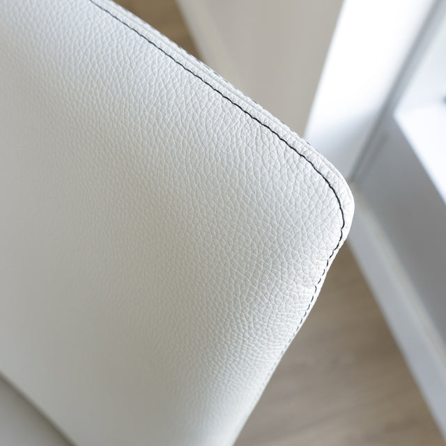 Dining chair in cream vegan leather - Sinatra