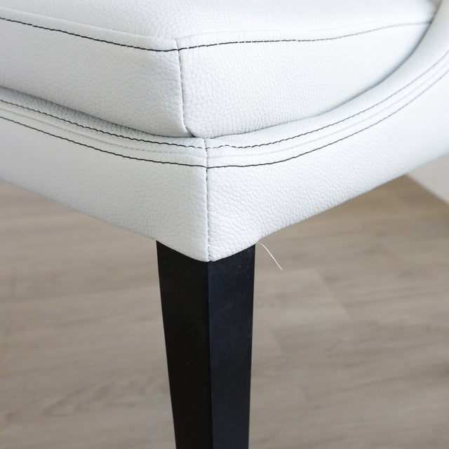 Dining chair in cream vegan leather - Sinatra
